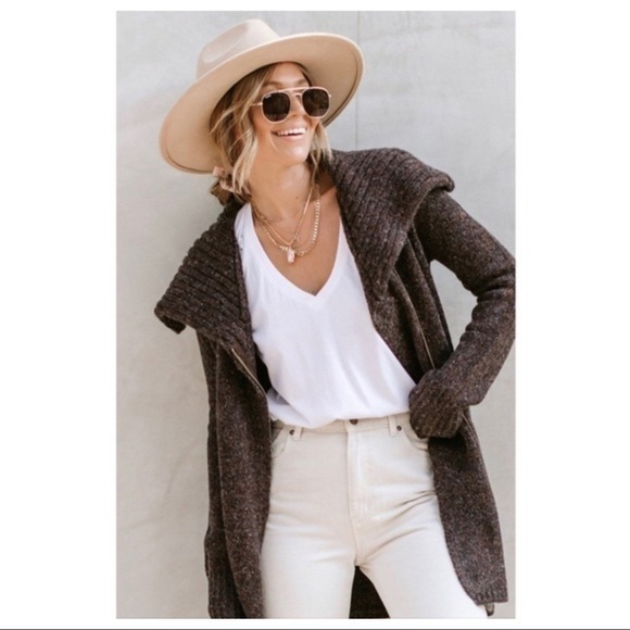 “RAISEN” Cane Zip Front Chunky Coatigan Sw… - Picture 3 of 7